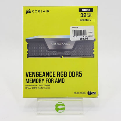 Corsair Vengeance RGB 32GB (2x16GB) RAM DDR5 6000MHz CMH32GX5M2M6000Z36