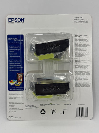 New Epson 410 C13T33772J Black, Yellow, Cyan and Magenta Ink Cartridge