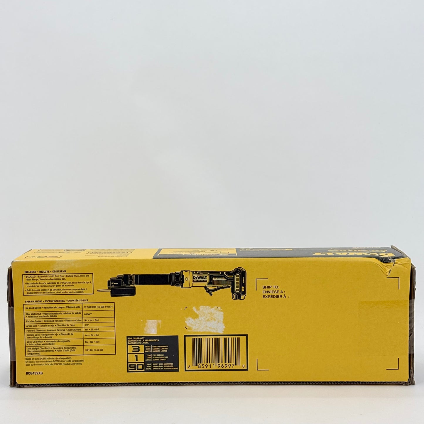 New DeWalt DCG432XB 20V MAX EXTENDED CUT-OFF TOOL (Tool Only)