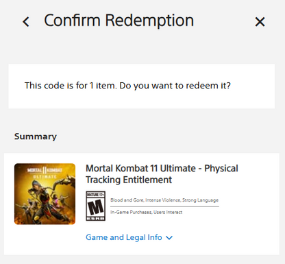 Mortal Kombat 11 Ultimate (Sony PlayStation 4 PS4, 2020) Redeemable Code
